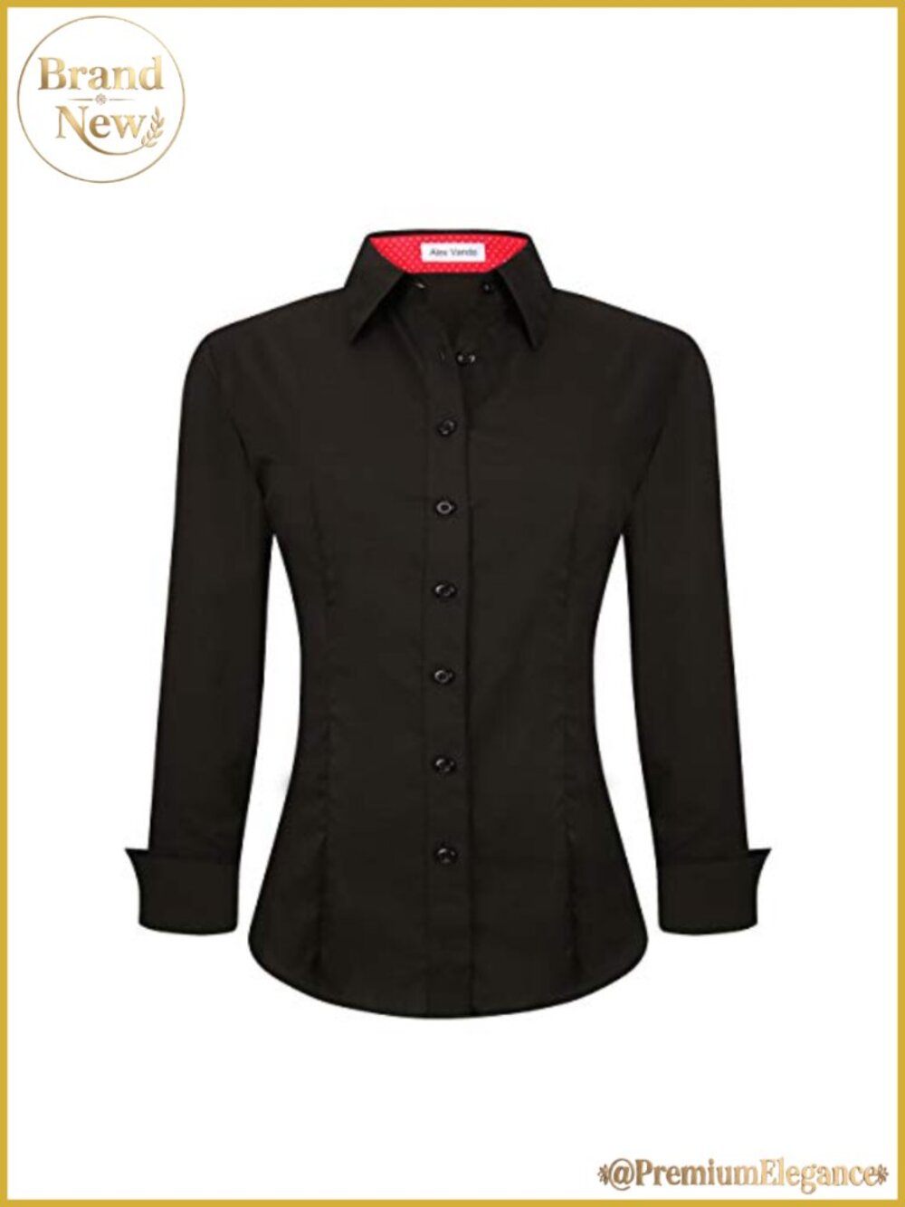 Wrinkle Free Long Sleeve Button Down Dress Shirt for Women